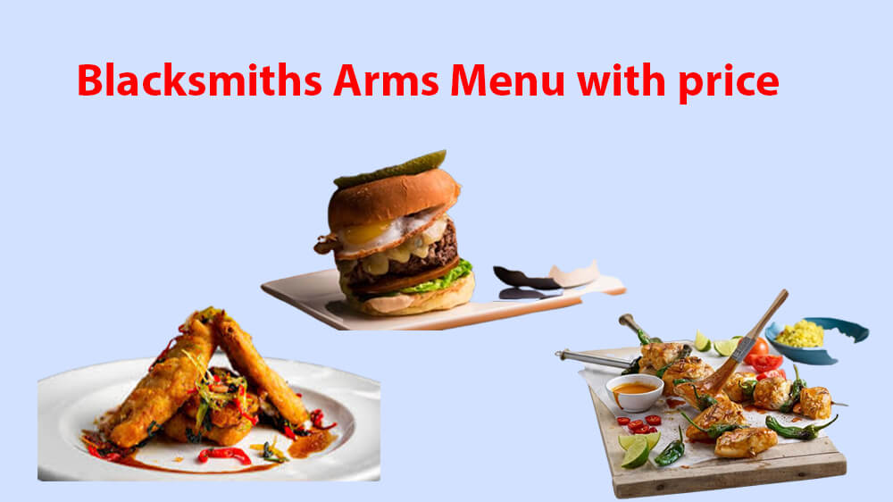 blacksmiths arms menu with price