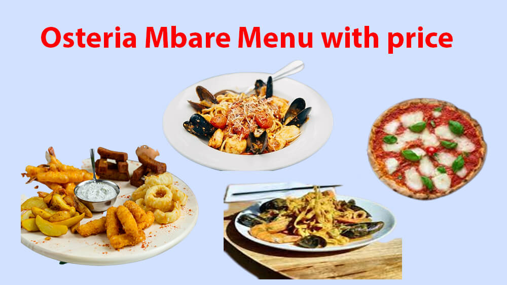 osteria mbare menu with price