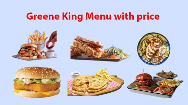 greene king menu with price