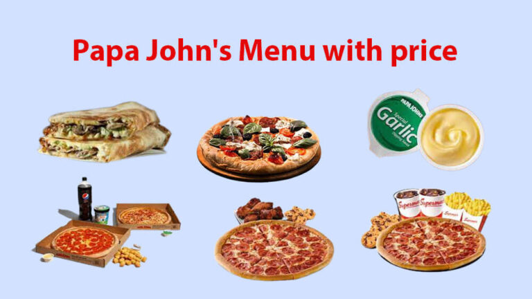 papa johns menu with price