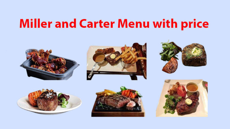 miller and carter menu with price