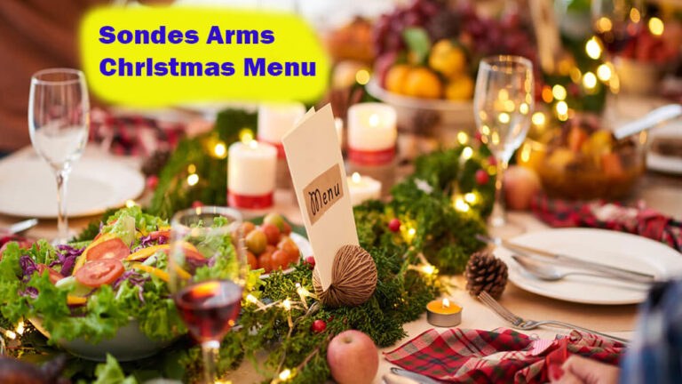 sondes arms christmas menu with price