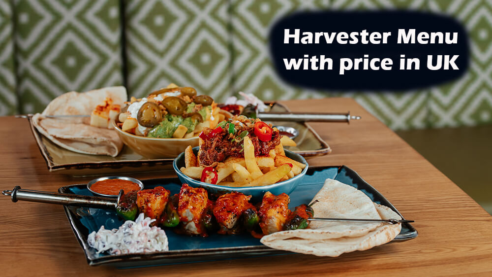 harvester menu with price