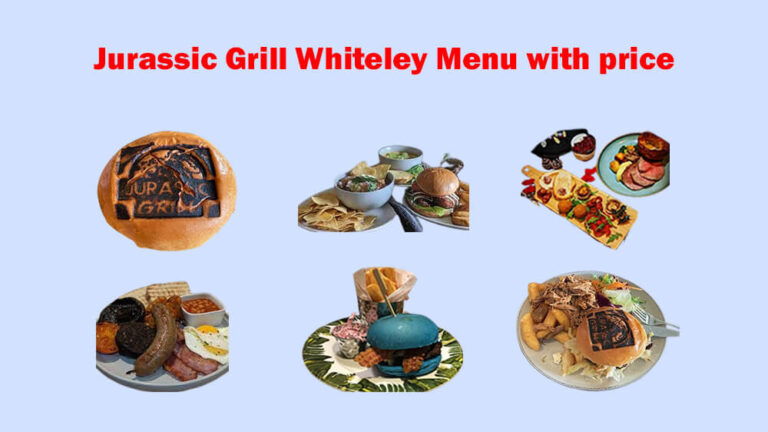 jurassic grill whiteley menu with price