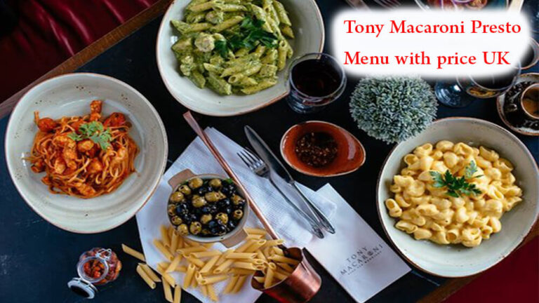 tony macaroni presto menu with price