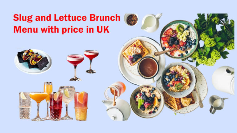 slug and lettuce brunch menu with price