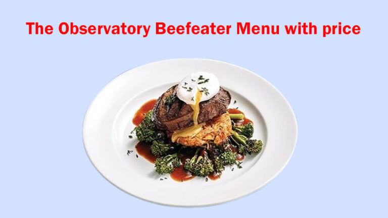 the observatory beefeater menu with price