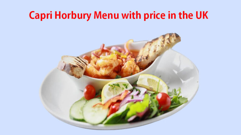 capri horbury menu with price