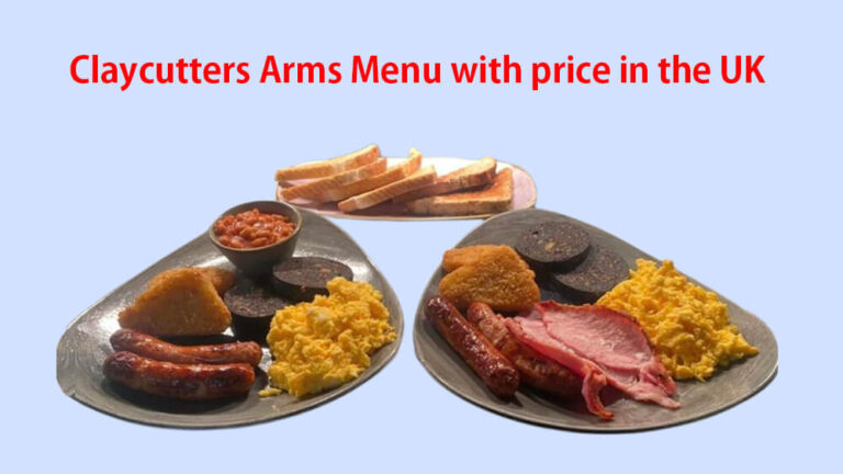 claycutters arms menu with price