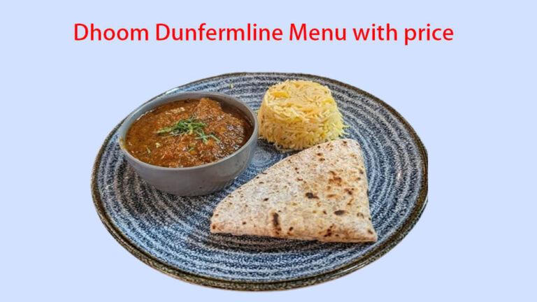 dhoom dunfermline menu with price