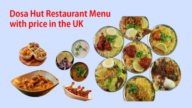 dosa hut restaurant menu with price