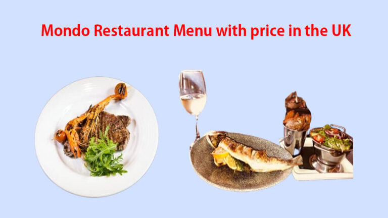 mondo restaurant menu with price