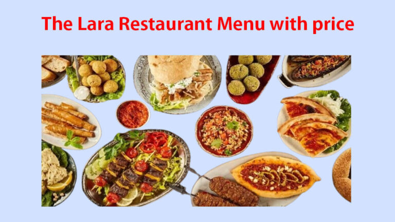 the lara restaurant menu with price