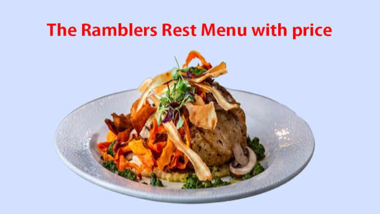 the ramblers rest menu with price