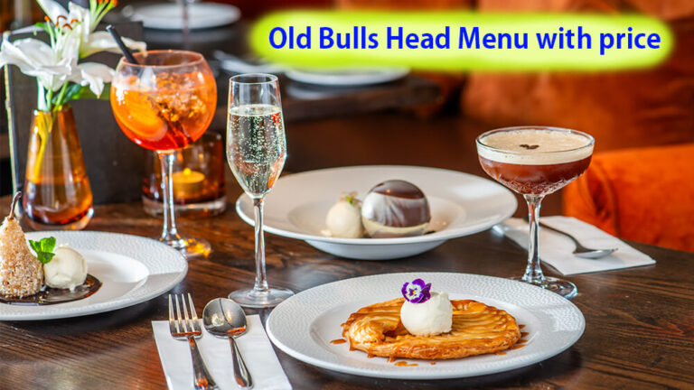 the old bulls head menu with price